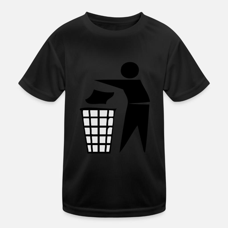 keep tidy - Kinder Funktions-T-Shirt - Schwarz