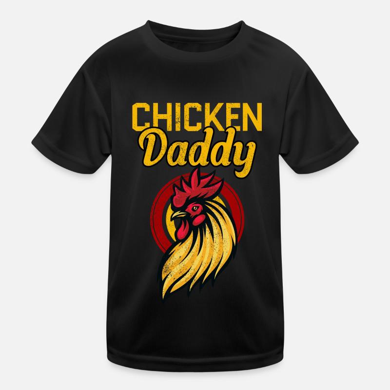 Chicken Daddy Dad Poultry Farmer Farm Fathers day Kids Functional T-Shirt