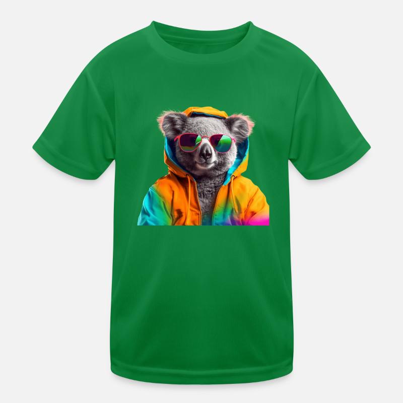Koala mit Sonnenbrille Bunt Coole Koalabär Kinder Funktions-T-Shirt