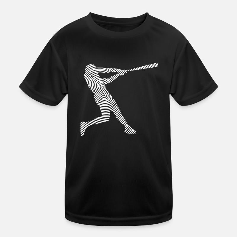 Baseball Baseball Player Fingerprint Baseball Player Kids Functional T-Shirt