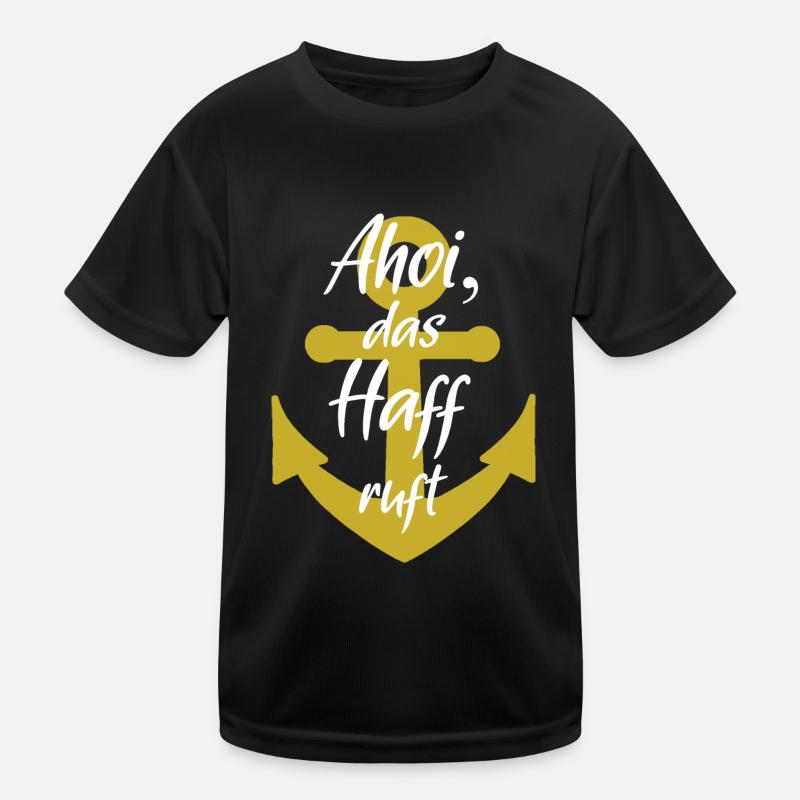 Stettiner Haff Bootsfahrer Segler bootfahren Kinder Funktions-T-Shirt