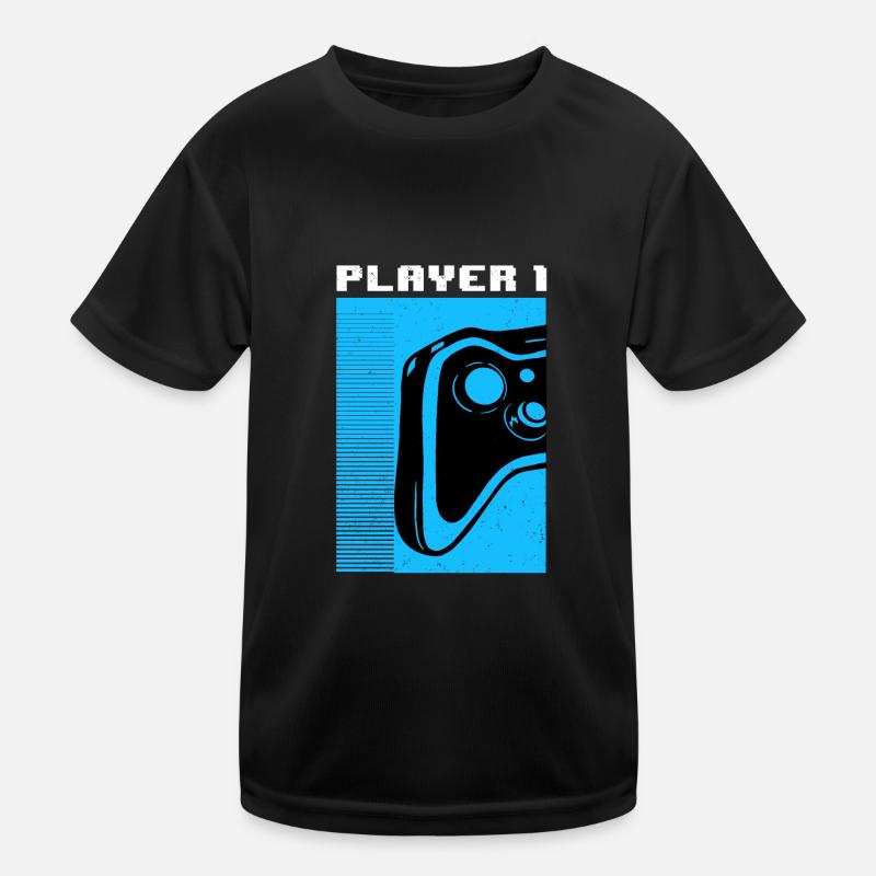 Gamer Player 1 Kinder Funktions-T-Shirt