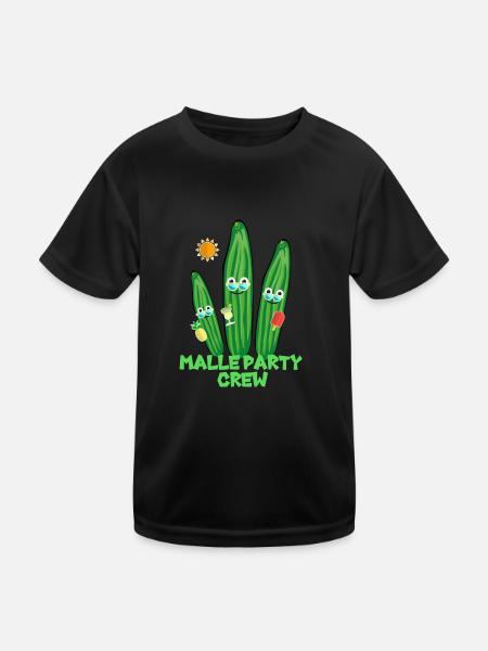cucumber family,cucumber,cucumber,mall, Mallorca - Kids Functional T-Shirt - black - Front