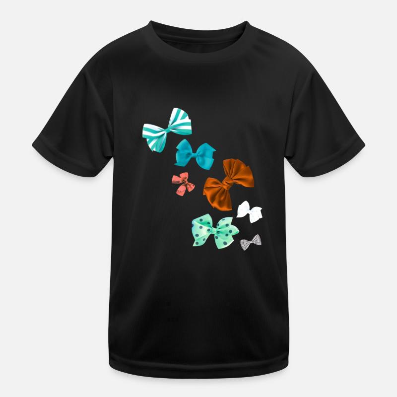 Schleifen,bunte Schleifen, Fliege, karomuster Kinder Funktions-T-Shirt