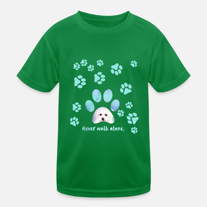 Never walk alone,hund, Pfoten,malteser Kinder Funktions-T-Shirt