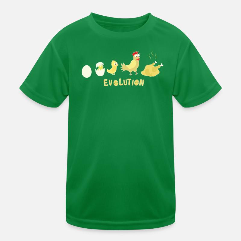 Evolution Egg Chicken Roast Chicken BBQ Barbecue Kids Functional T-Shirt