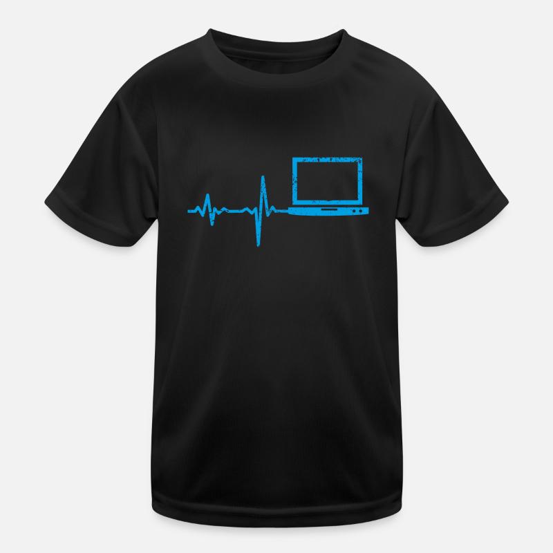 Gift Heartbeat Notebook PC Kids Functional T-Shirt