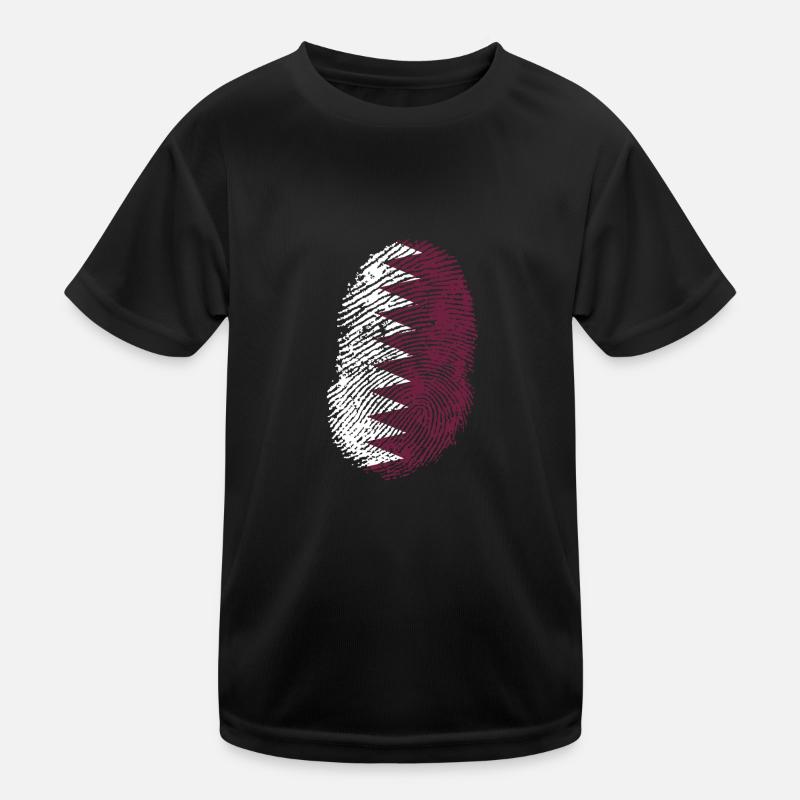 Qatar Shirt · Drapeau · ADN · Empreintes digitales T-shirt sport Enfant