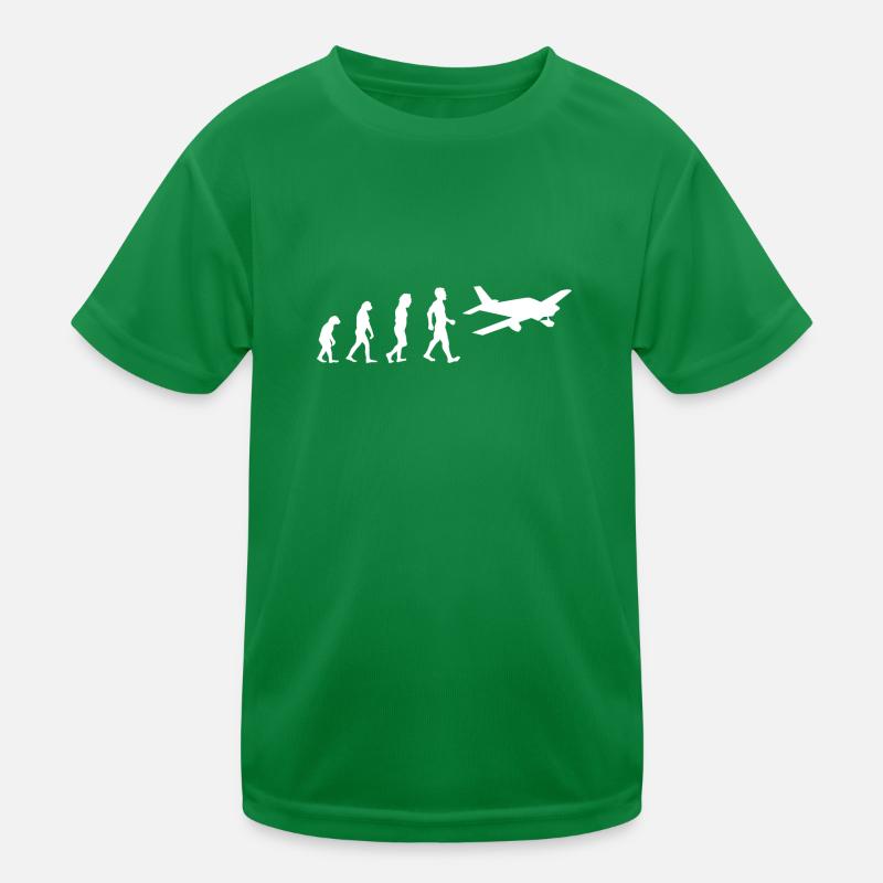 Airplane gift evolution flyer fly sky Kids Functional T-Shirt