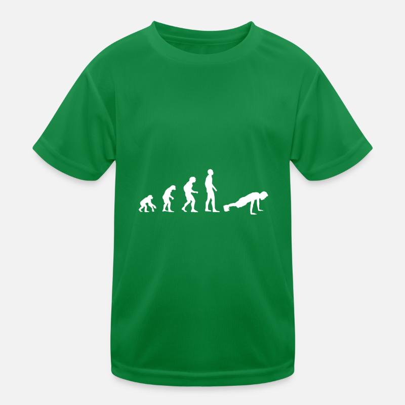 Evolutions- Liegestütze Kinder Funktions-T-Shirt