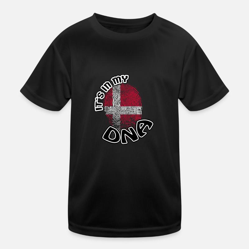 Geschenk Its in my dna dns roots Daenemark Kinder Funktions-T-Shirt
