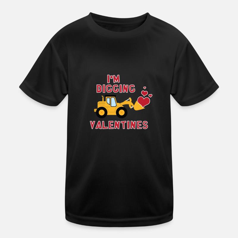 Bagger Liebe Herzchen Herz valentinstag Geschenk Kinder Funktions-T-Shirt