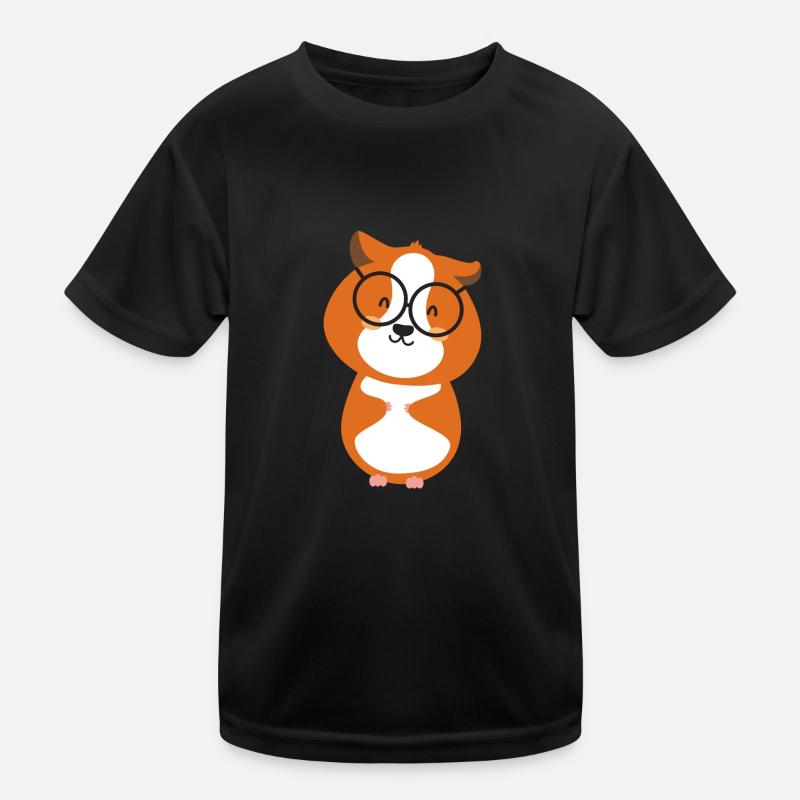 Hamster/ Meerschweinchen mit Brille Geschenk Kinder Funktions-T-Shirt