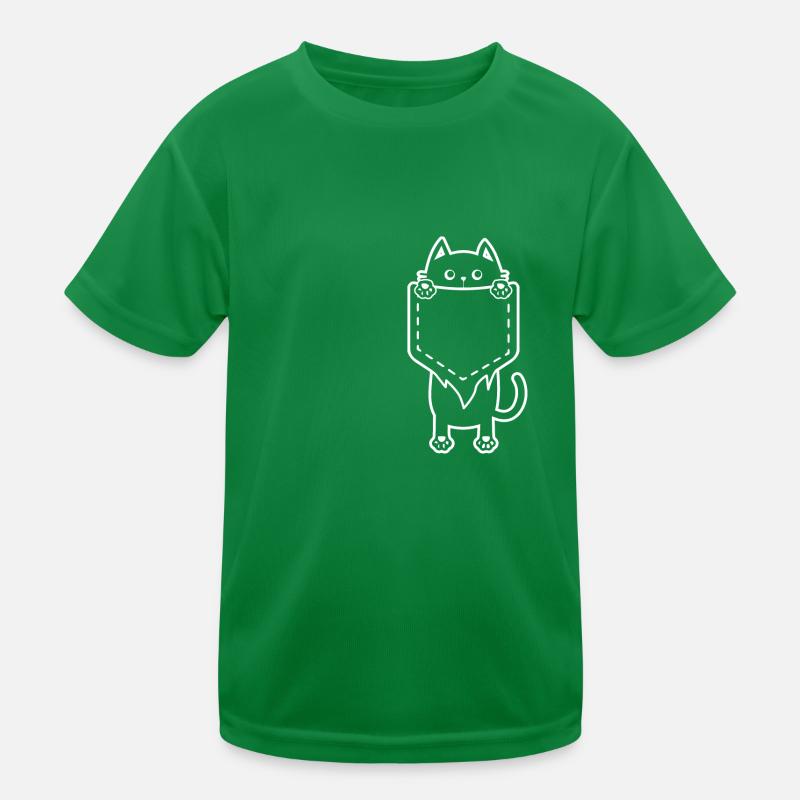 Chat mignon de poche cadeau d'amant de chat T-shirt sport Enfant