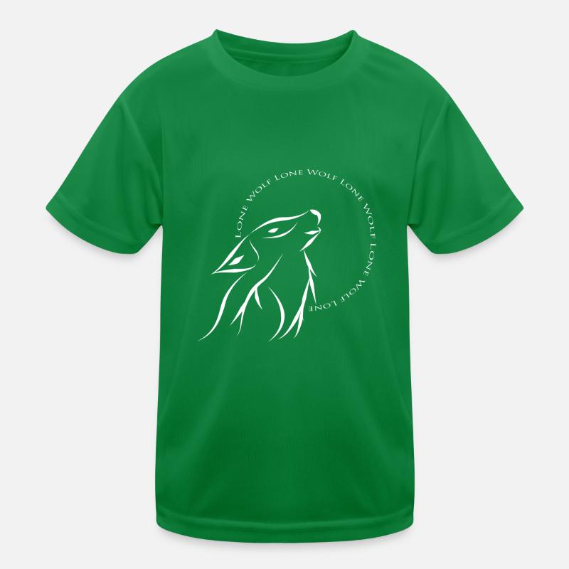 Lone wolf white Kids Functional T-Shirt