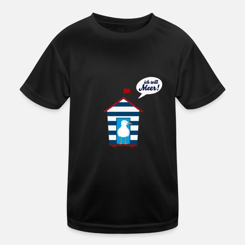 ich will Meer Kinder Funktions-T-Shirt