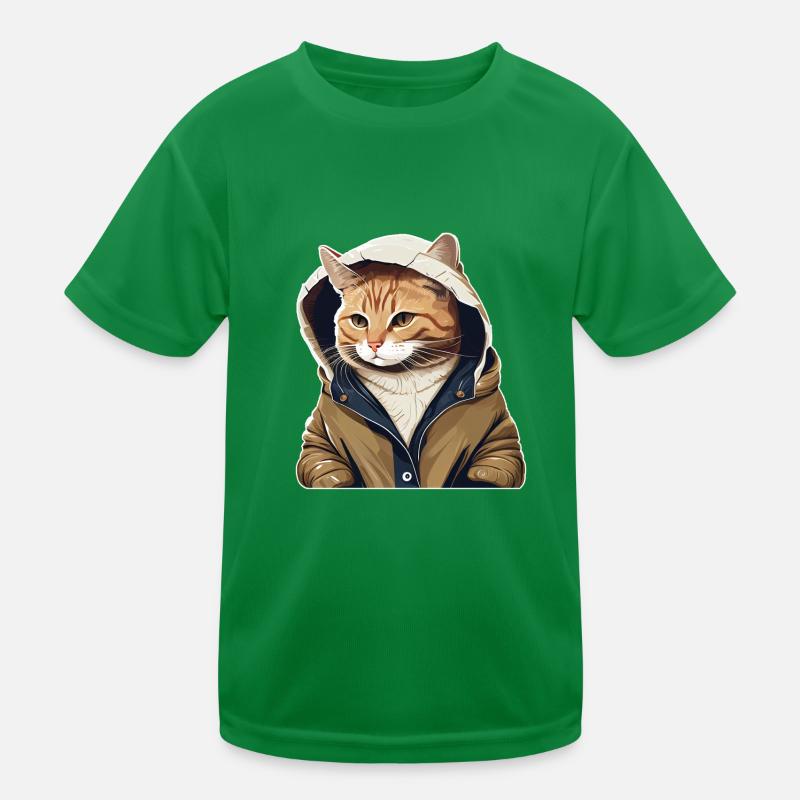 Cute Cat Ur-Tshirt Kinder Funktions-T-Shirt