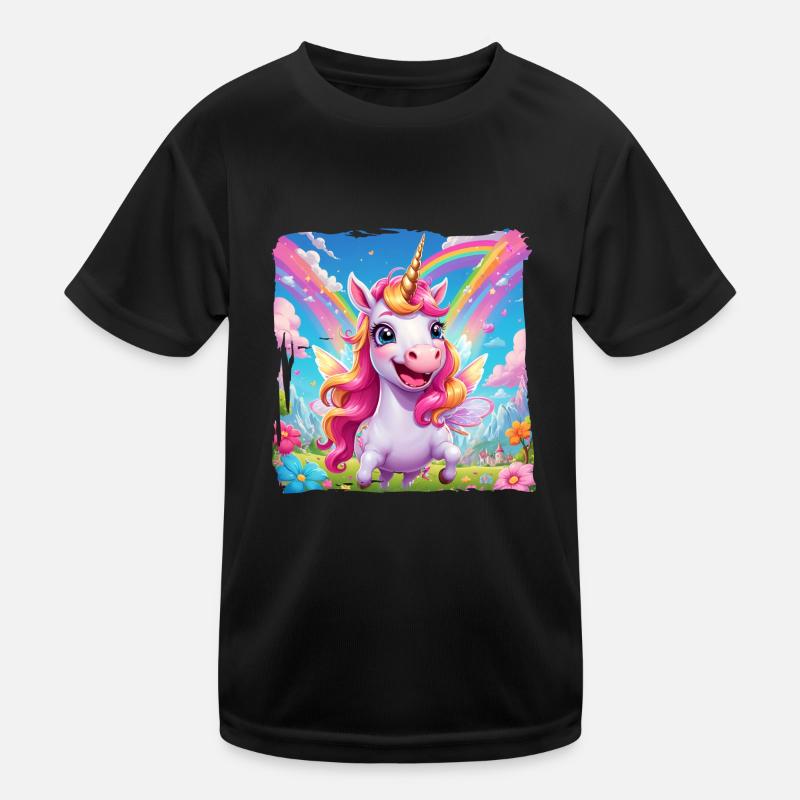 Unicorn - Kids Functional T-Shirt - black