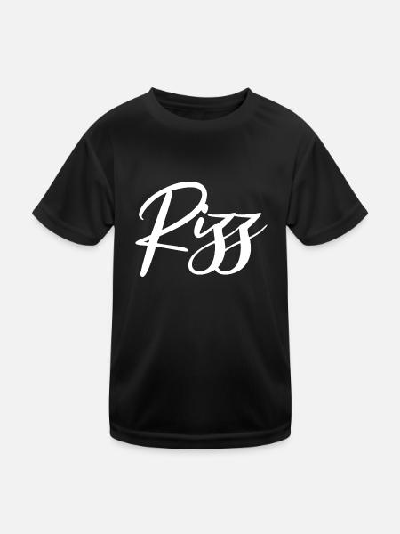 Rizz - Jugendwort - Kinder Funktions-T-Shirt - Schwarz - Vorne