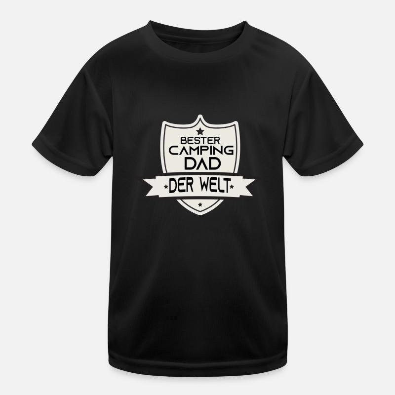 Bester Camping Dad der Welt Kinder Funktions-T-Shirt