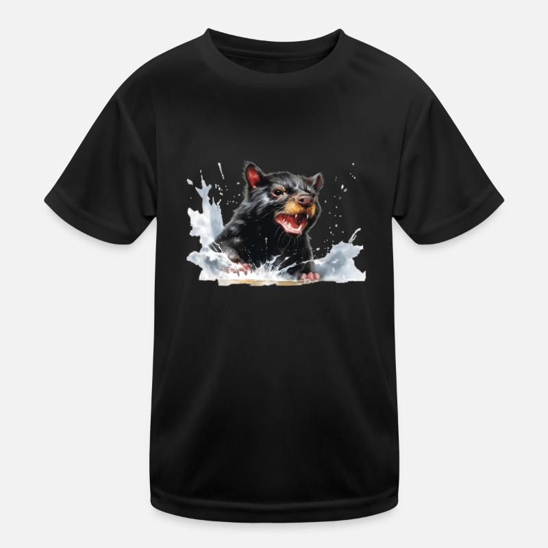 Tasmanischer Teufel im Wasser Kinder Funktions-T-Shirt