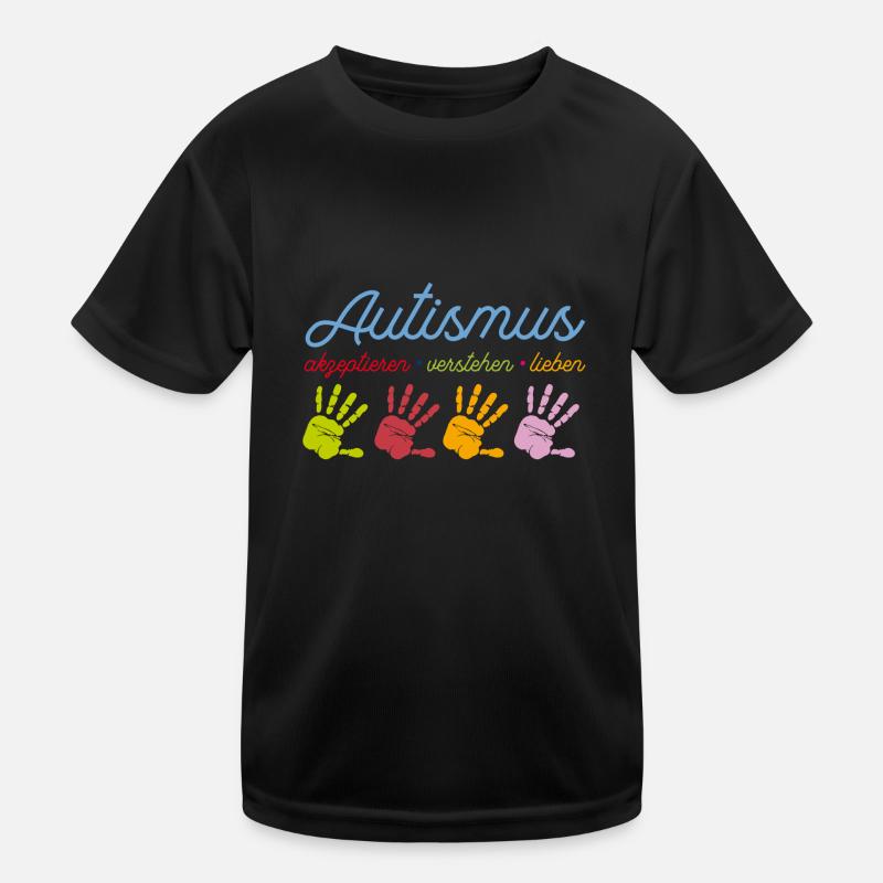 Autismus - Kinder Funktions-T-Shirt - Schwarz