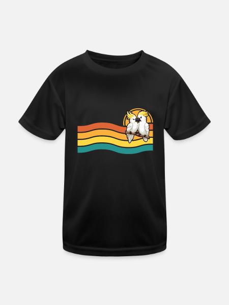 Cockatoo couple in Australia - Kids Functional T-Shirt - black - Front