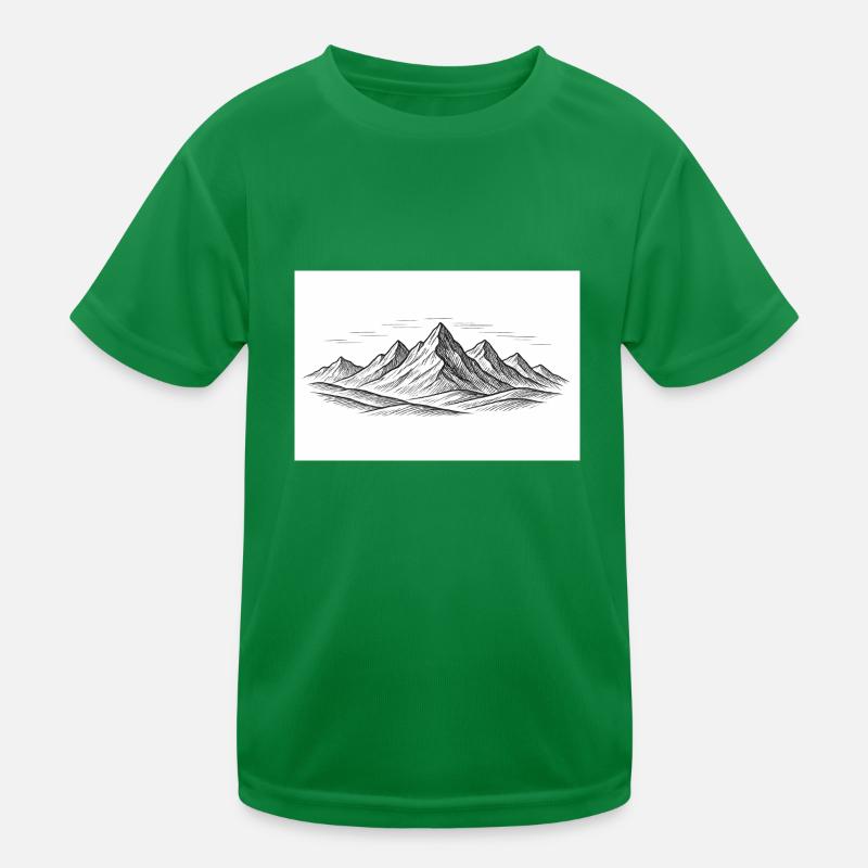 Bergpanorama Kinder Funktions-T-Shirt