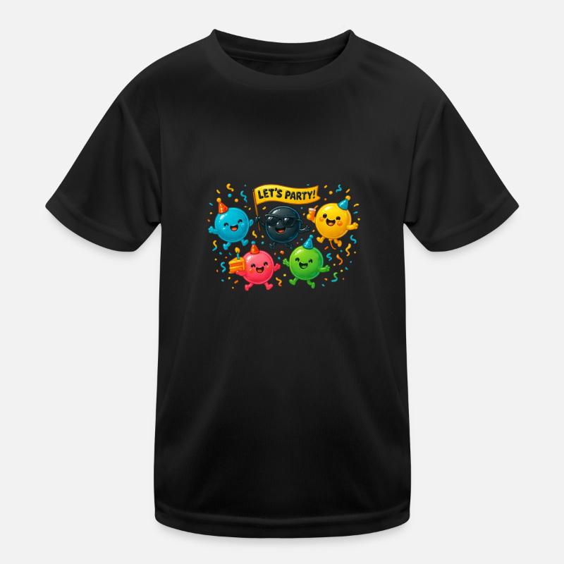 Balloon Squad - Kids Functional T-Shirt - black