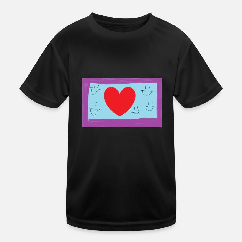 herz Kinder Funktions-T-Shirt