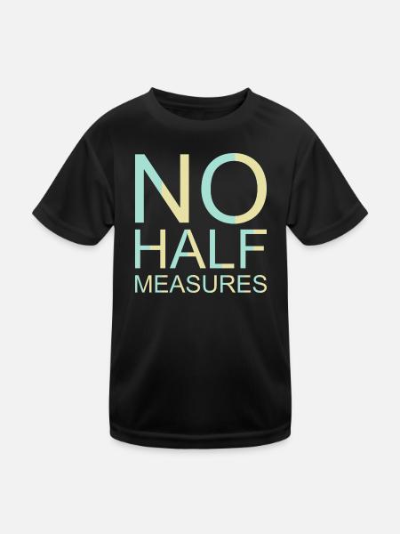 Grafik ohne halbe Maße - Kinder Funktions-T-Shirt - Schwarz - Vorne
