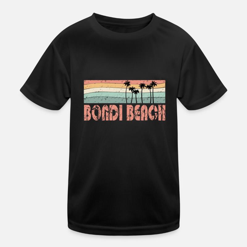 BONDI BEACH retro style - Kids Functional T-Shirt - black