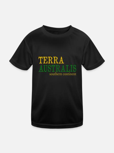 Terra Australis - continent austral - T-shirt sport Enfant - noir - Devant