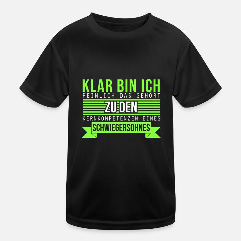 Peinlich Kernkompetenz des Schwiegersohn Motiv Kinder Funktions-T-Shirt