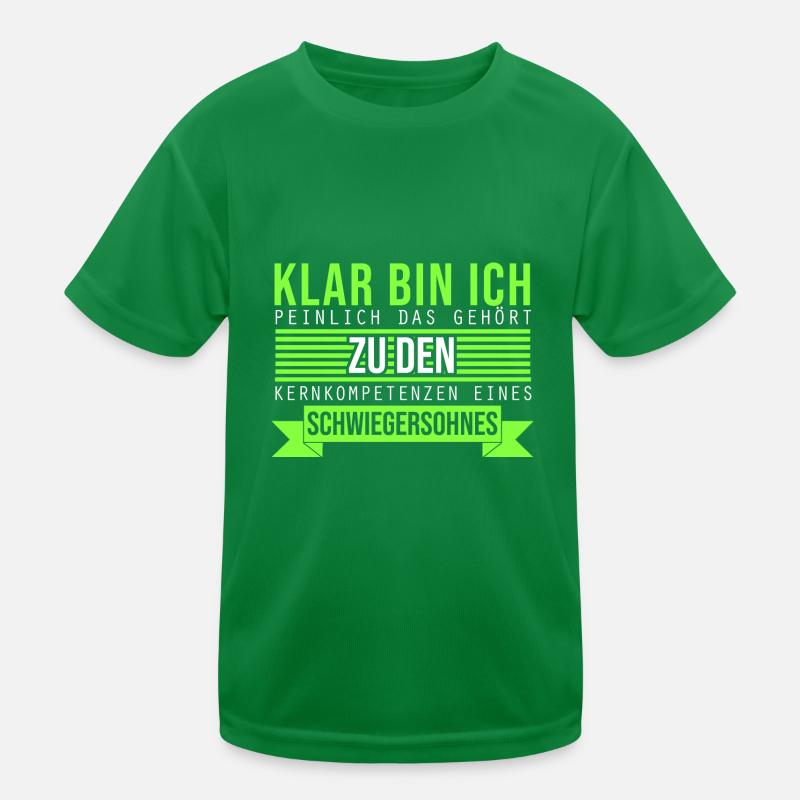 Peinlich Kernkompetenz des Schwiegersohn Motiv Kinder Funktions-T-Shirt
