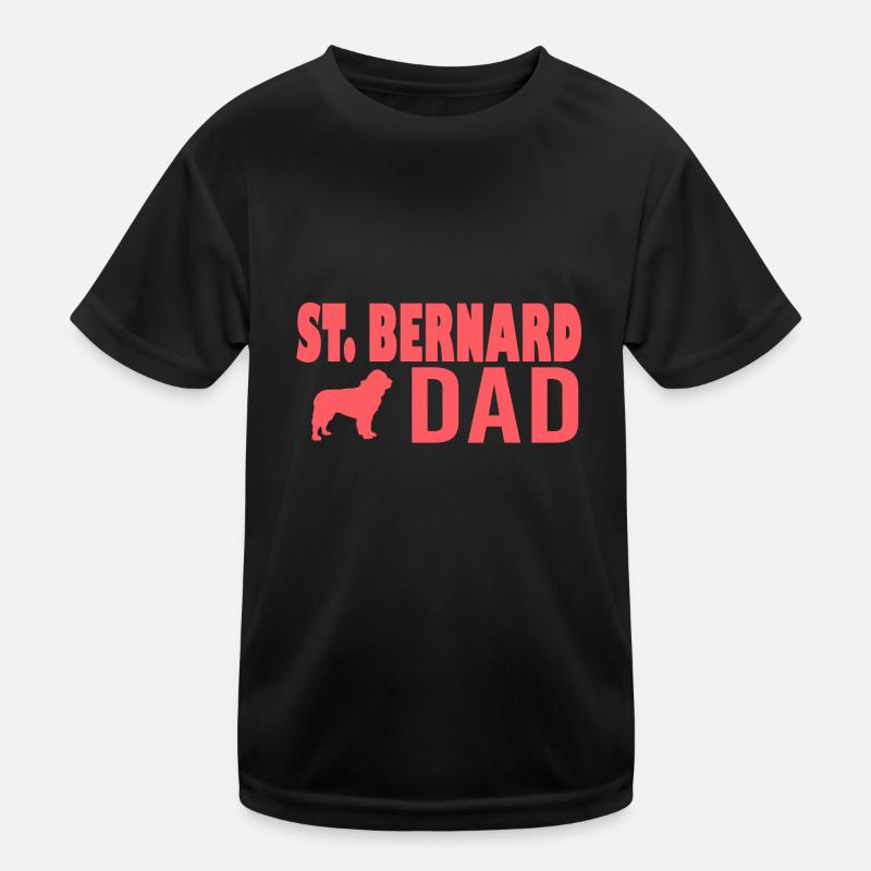 St Bernard Dad - Dog Dad Kids Functional T-Shirt