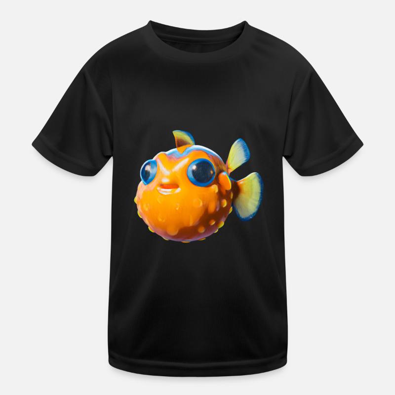 Süßer Kugelfisch Kinder Funktions-T-Shirt