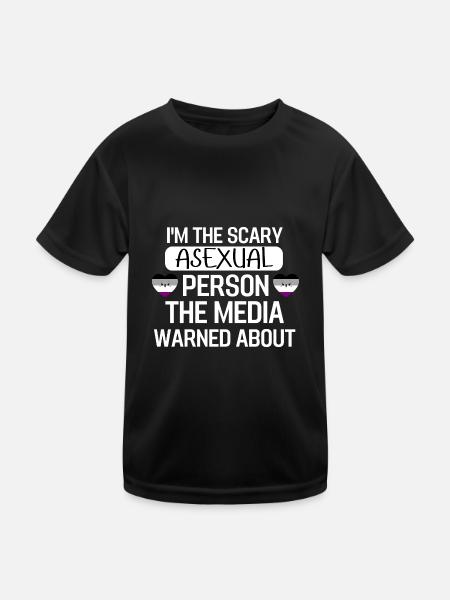 Asexuel Heart Ace Pride Cadeau LGBT Asexuel - T-shirt sport Enfant - noir - Devant