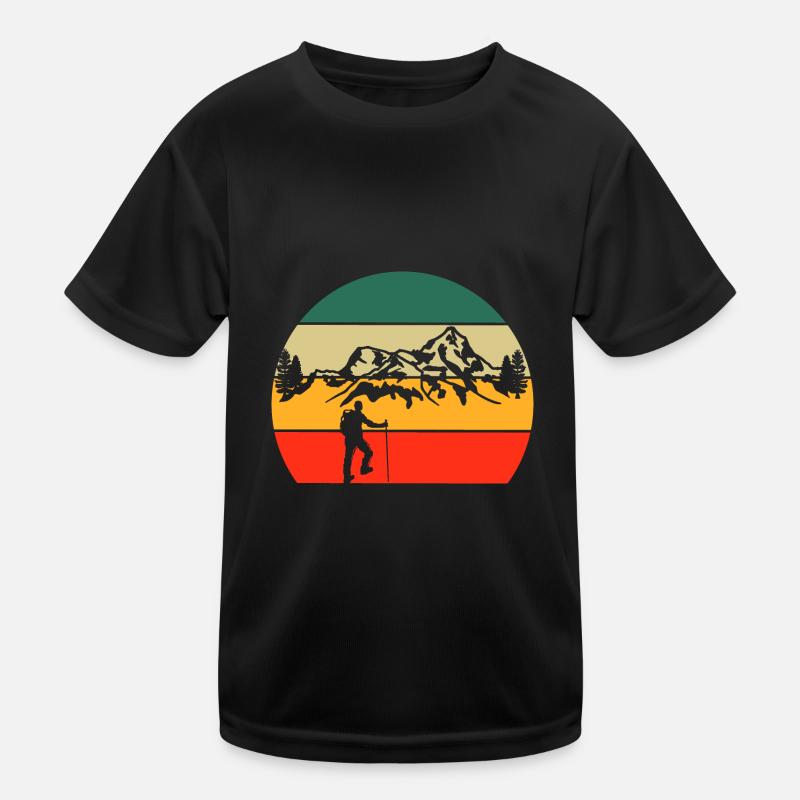 Retro Wandern Kinder Funktions-T-Shirt
