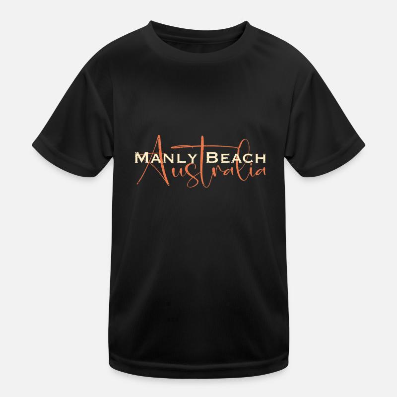 Manly Beach Australia vintage style Kinder Funktions-T-Shirt