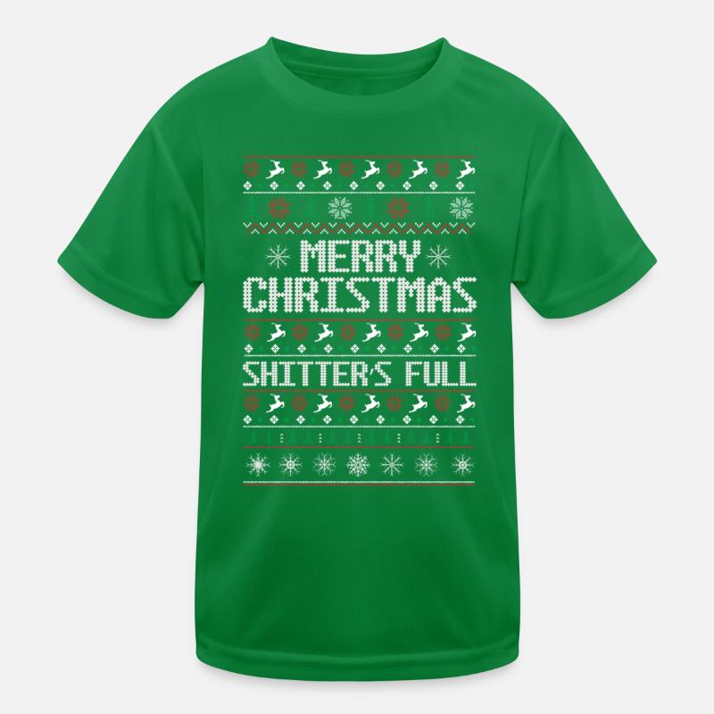 Hässlicher Weihnachtspullover Kinder Funktions-T-Shirt