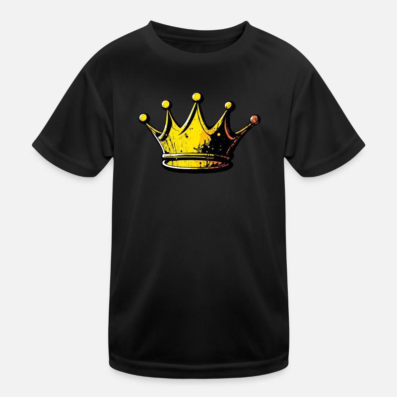 Krone - König Krone Comic Graffiti Style Kinder Funktions-T-Shirt