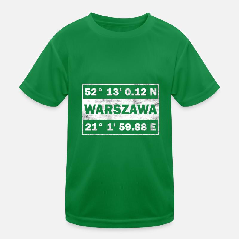Warszawa coordonne Pologne Varsovie T-shirt sport Enfant
