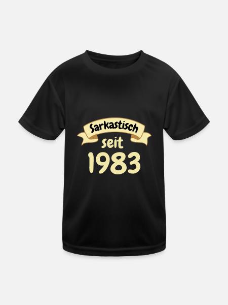 40 Jahre Geburtstag Geschenk Sarkastisch seit 1983 - Kinder Funktions-T-Shirt - Schwarz - Vorne