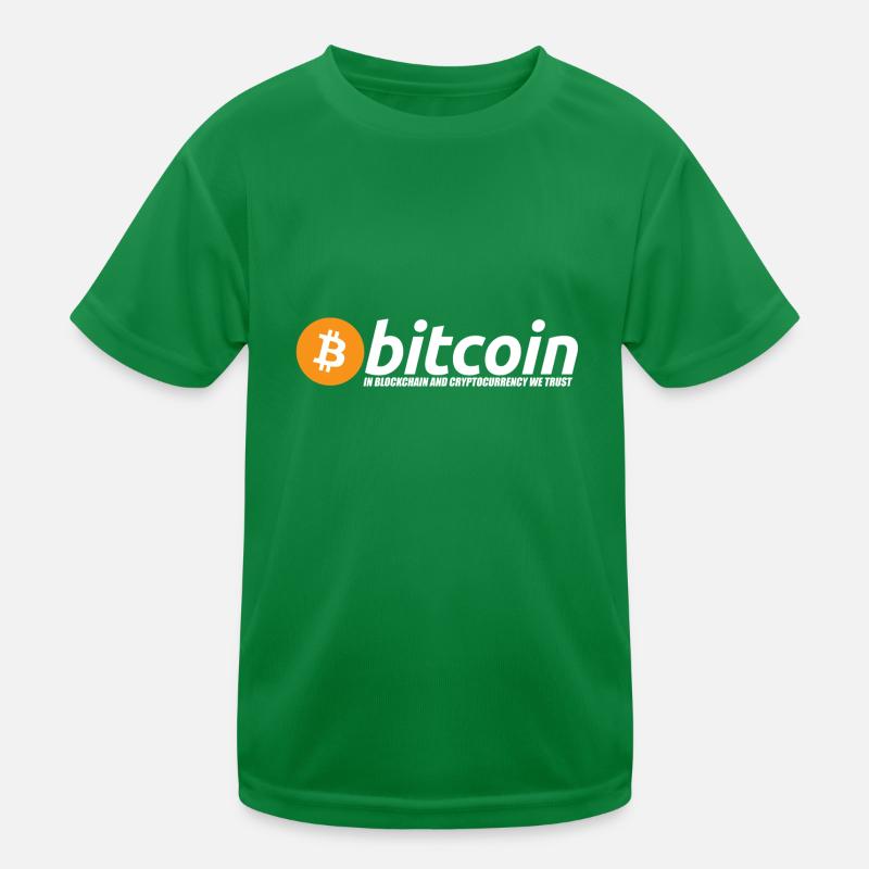 Bitcoin Logo mit Slogan Weiß Kinder Funktions-T-Shirt