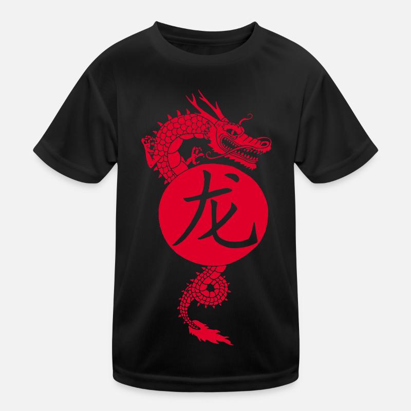 chinesischer roter drache Kinder Funktions-T-Shirt