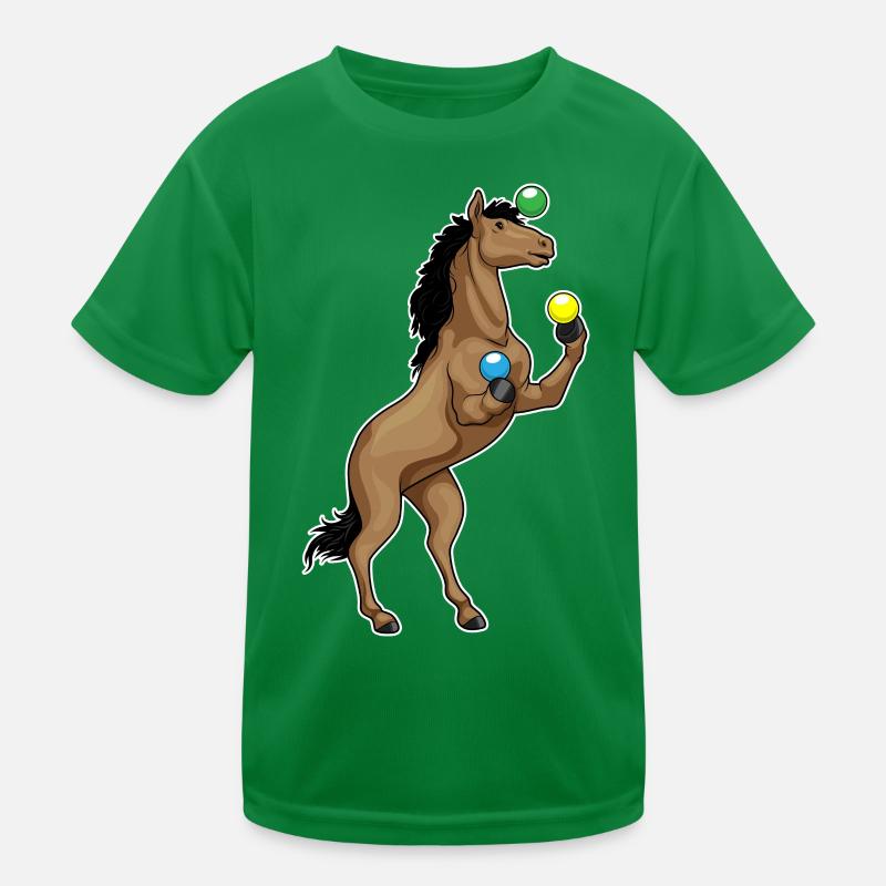 Pferd Jongleur Jonglieren Kinder Funktions-T-Shirt