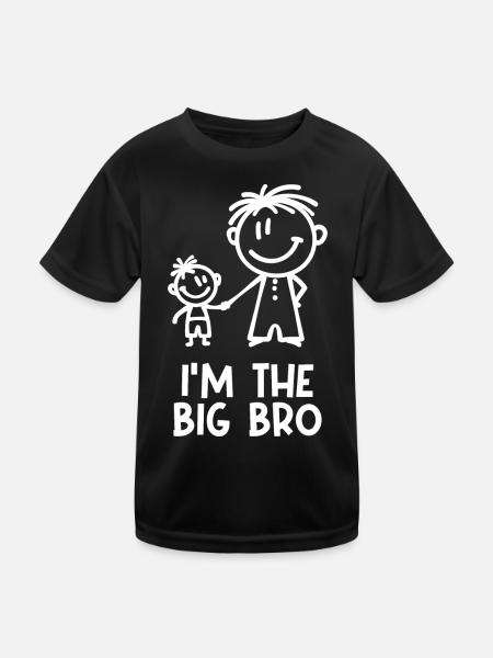 Déclaration de Big Brother Bro Frère Amour - T-shirt sport Enfant - noir - Devant