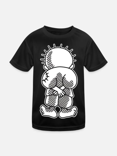 Handala kid - Kids Functional T-Shirt - black - Front