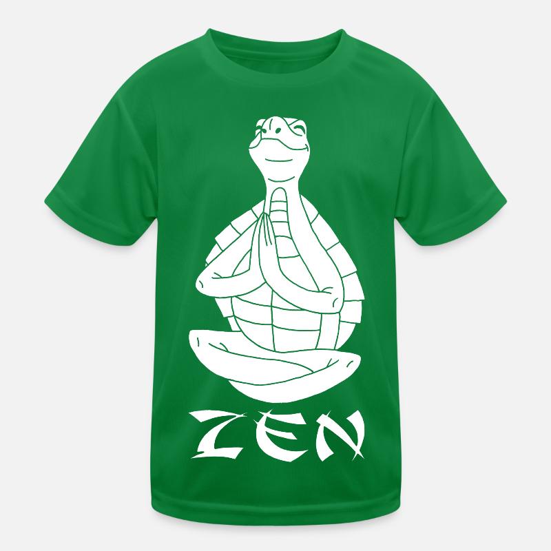Yogi Turtle (White) Kids Functional T-Shirt